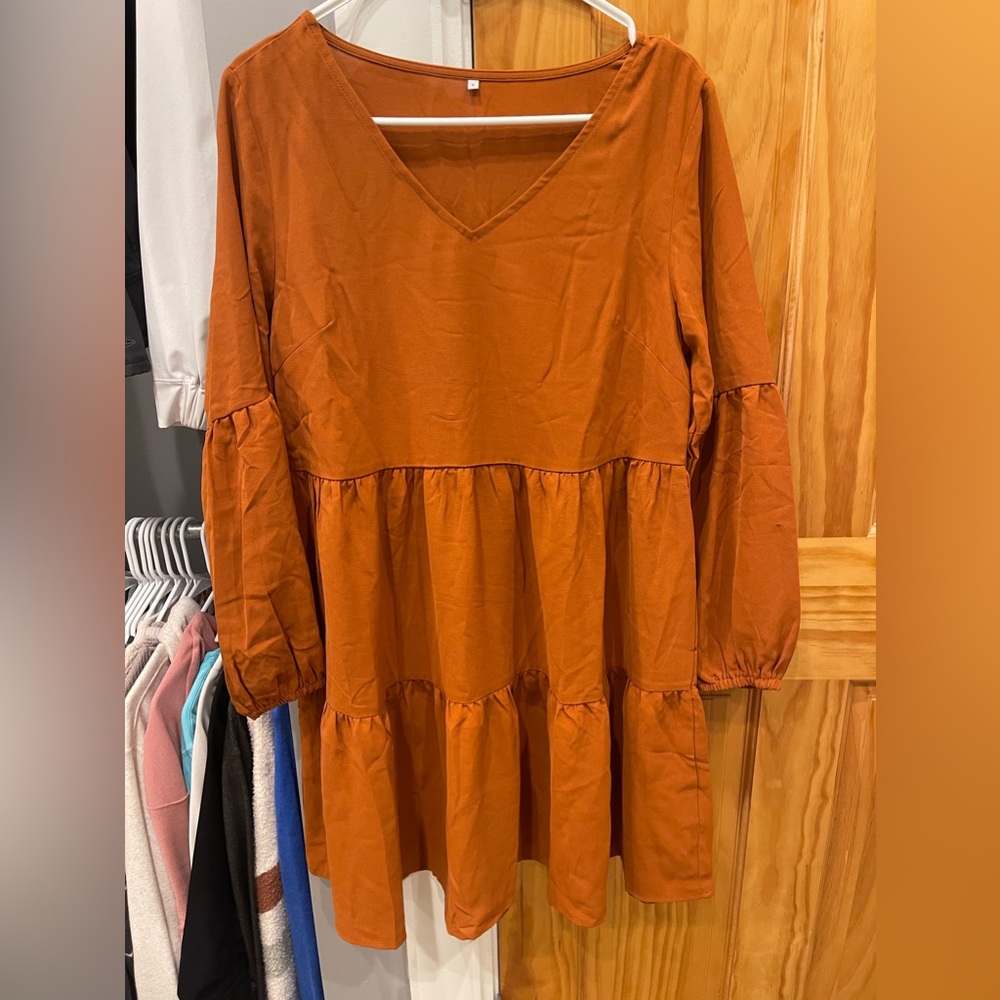 Caramel Long Sleeve Dress